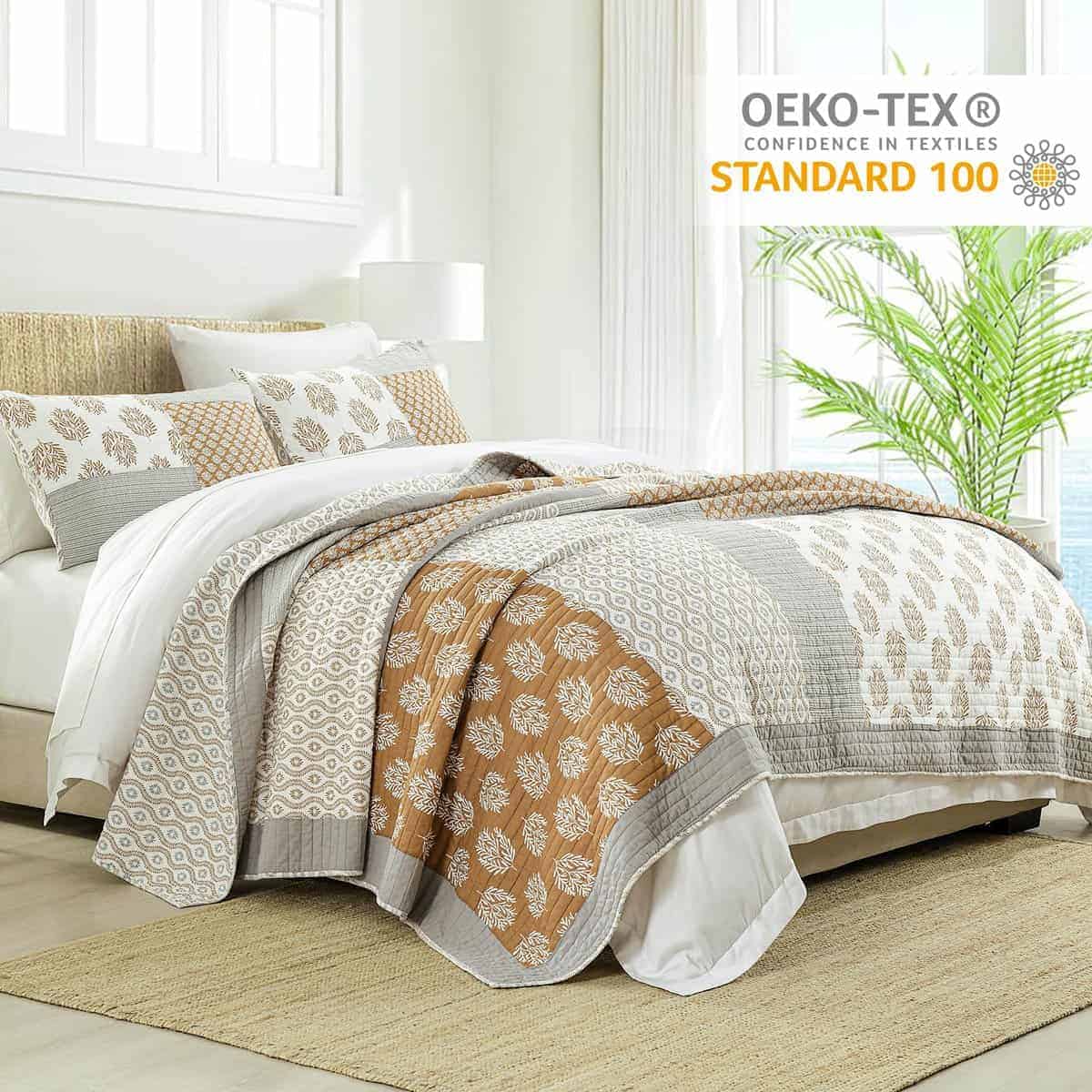 Colcha Queen Size de Finlonte, Juego de Edredón de Algodón - Imagen 3