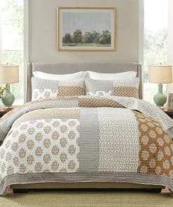 Colcha Queen Size de Finlonte, Juego de Edredón de Algodón