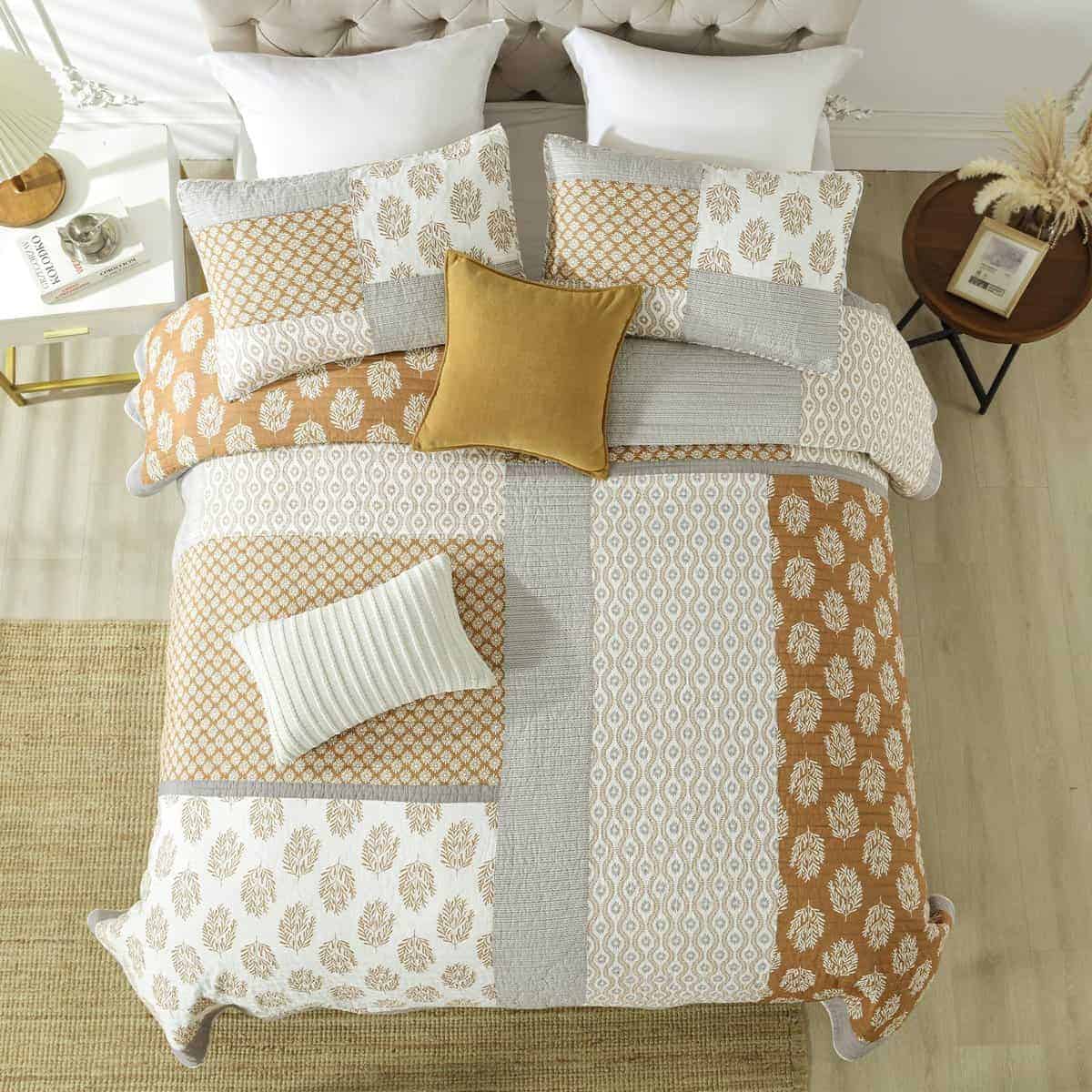 Colcha Queen Size de Finlonte, Juego de Edredón de Algodón - Imagen 7