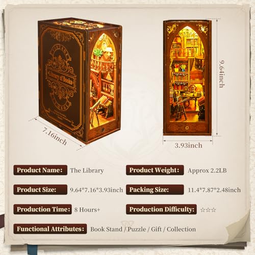 Kit de Nook de Libros GORWARE, Rompecabezas de Madera 3D - Imagen 8