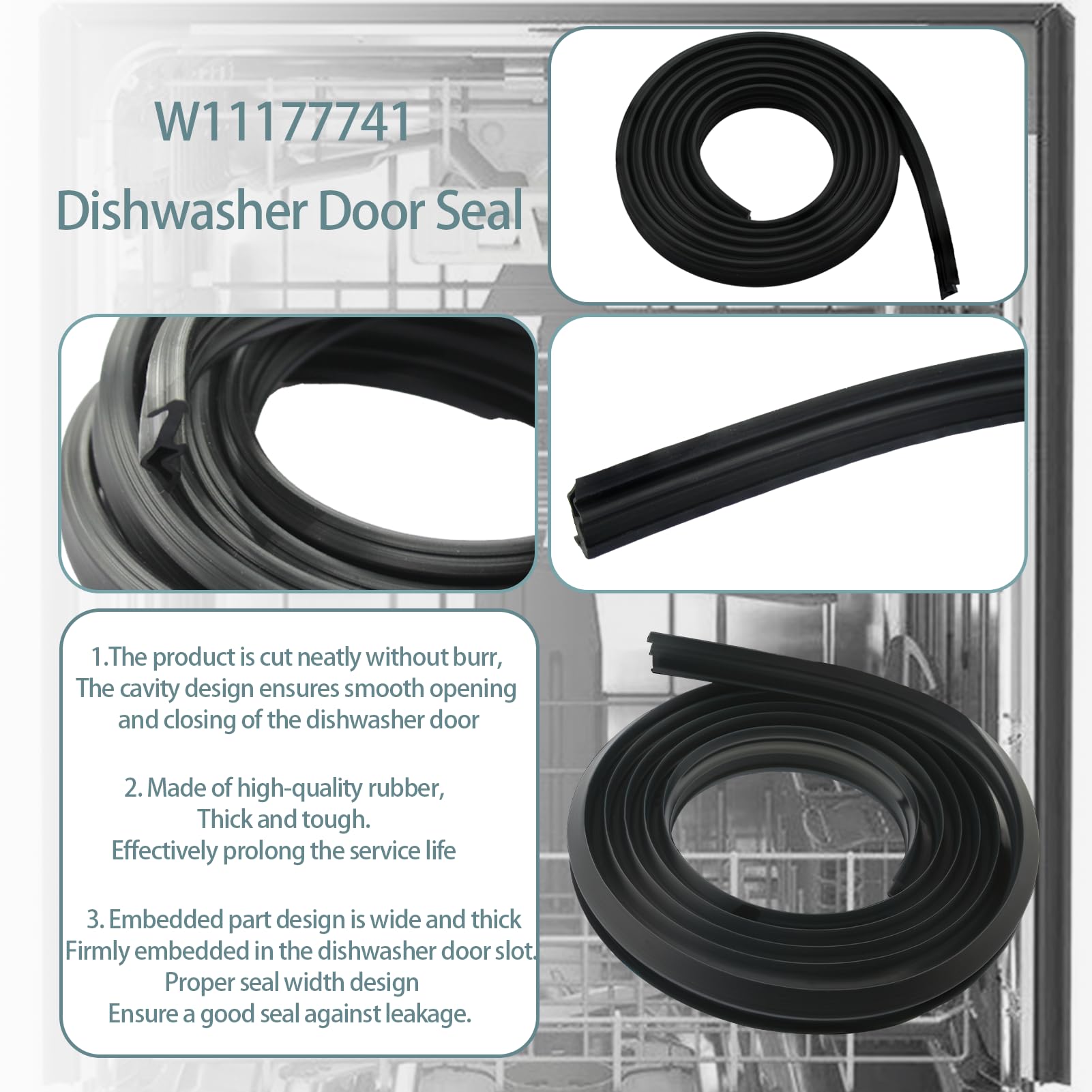 2024 Kit de sello de puerta de lavavajillas mejorado - Imagen 3