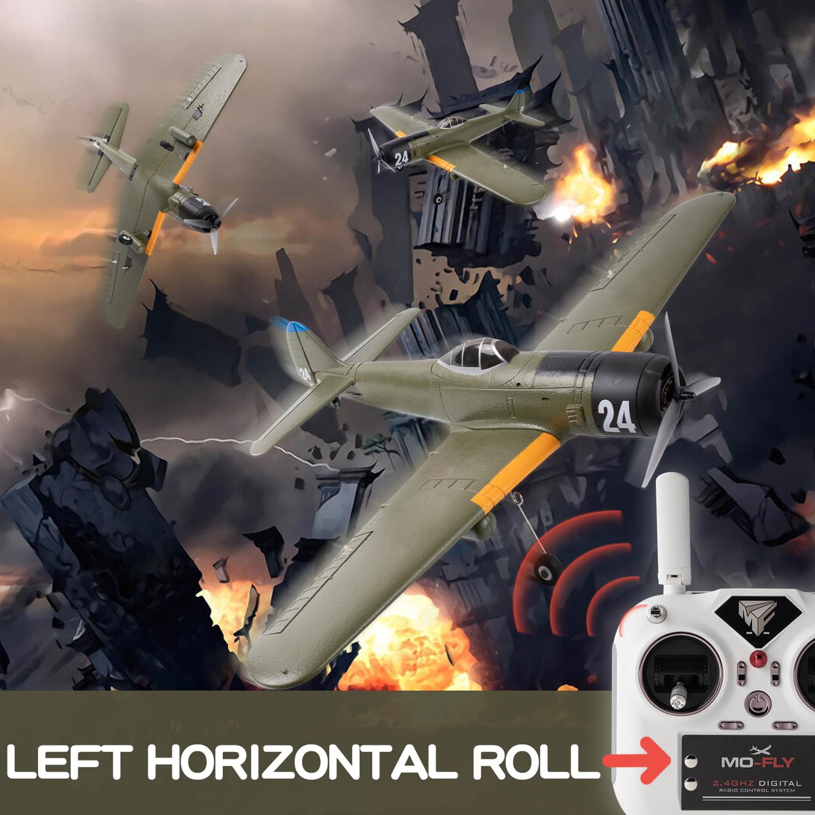 Avión HUIOP, 2.4GHz 3D/6G con Motor Sin Escobillas Avión de - Imagen 3