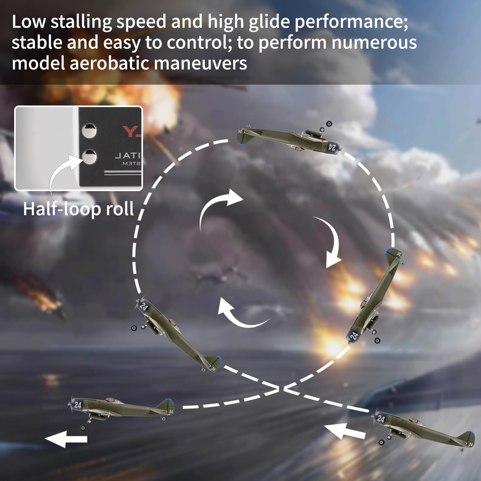 Avión HUIOP, 2.4GHz 3D/6G con Motor Sin Escobillas Avión de - Imagen 9