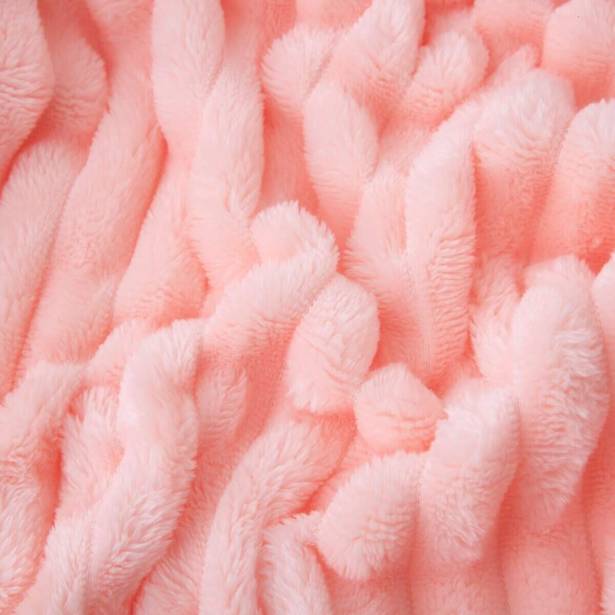 Manta de Lana de Coral Rosa Claro 108��90� para Sofá Cama, - Imagen 7