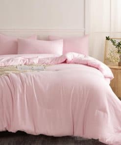 Juego de Colcha Rosa TISPLR Queen 3 Piezas Ropa de Cama