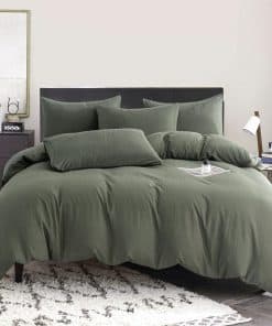 Set de Edredón Verde Oscuro TISPLR Completo de 3 Piezas
