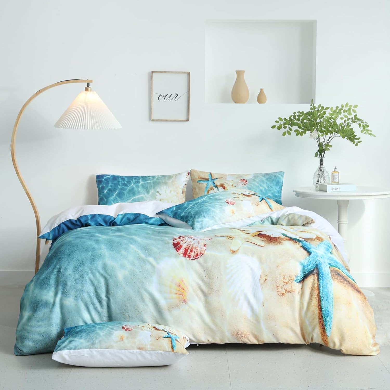 Juego de Funda nórdica de playa King, Juego de Ropa de Cama