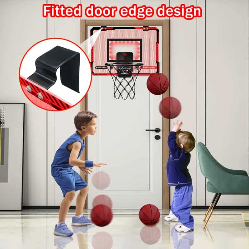 Canasta de Baloncesto Interior para Niños con Canasta LED y - Imagen 6