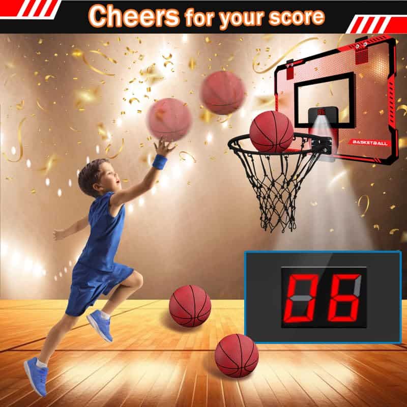 Canasta de Baloncesto Interior para Niños con Canasta LED y - Imagen 3