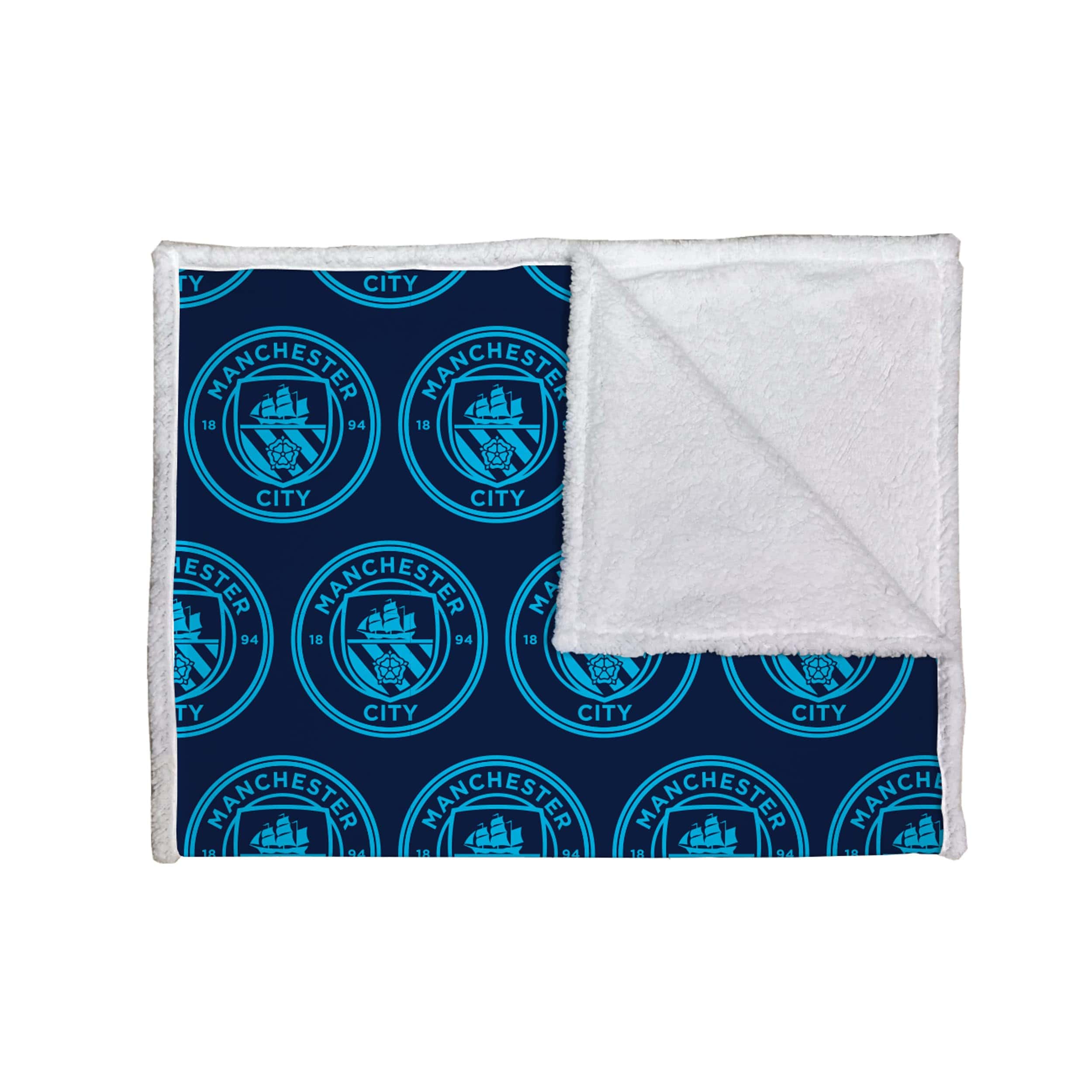 Manta de Felpa Sherpa Oficial del Manchester City FC | - Imagen 3