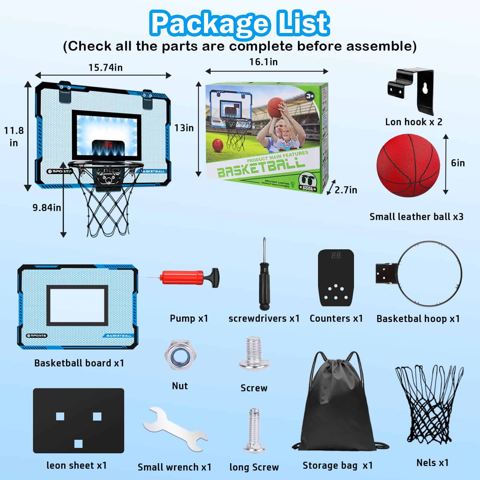 Aro de Baloncesto Interior para Niños Aro de Baloncesto - Imagen 6