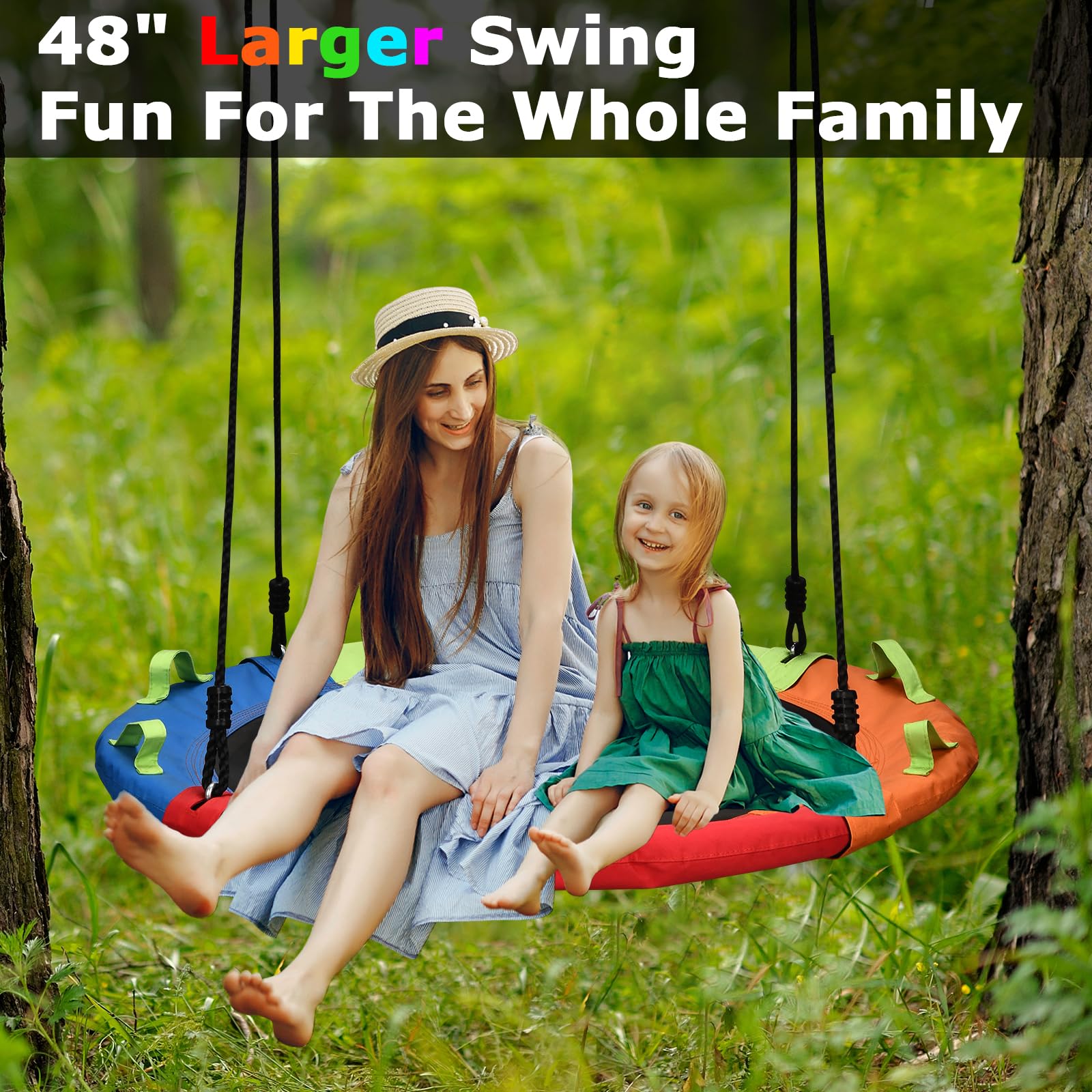 Columpio en forma de árbol HeyZoo de 48 pulgadas, columpio - Imagen 6