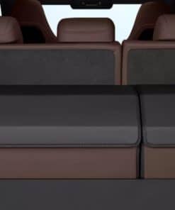 Caja de almacenamiento de lujo de cuero Napa 55tech para