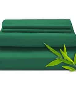 Juego de sábanas tamaño queen EaseHome, -Verde Oscuro