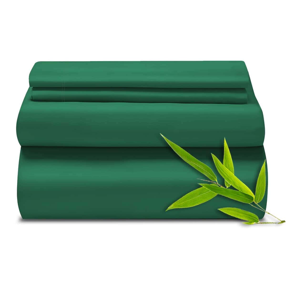 Juego de sábanas tamaño queen EaseHome, -Verde Oscuro