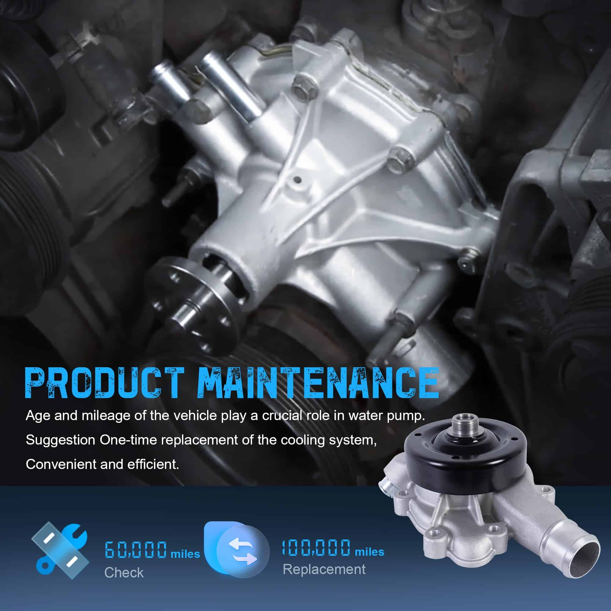 Bomba de Agua de Aluminio AUTOSTARSHIP AW7160 Compatible - Imagen 6