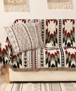 Manta de Lana Shesyuki Boho Reversible de Estilo Bohemio