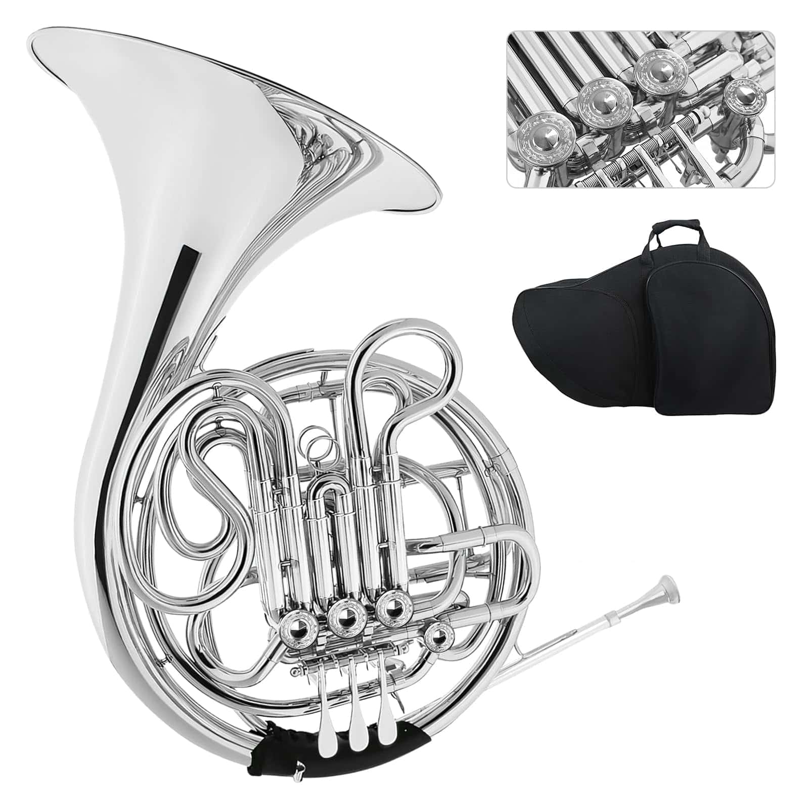Trompa Doble F/Bb 4 llaves, Trompa Francesa con Baño de