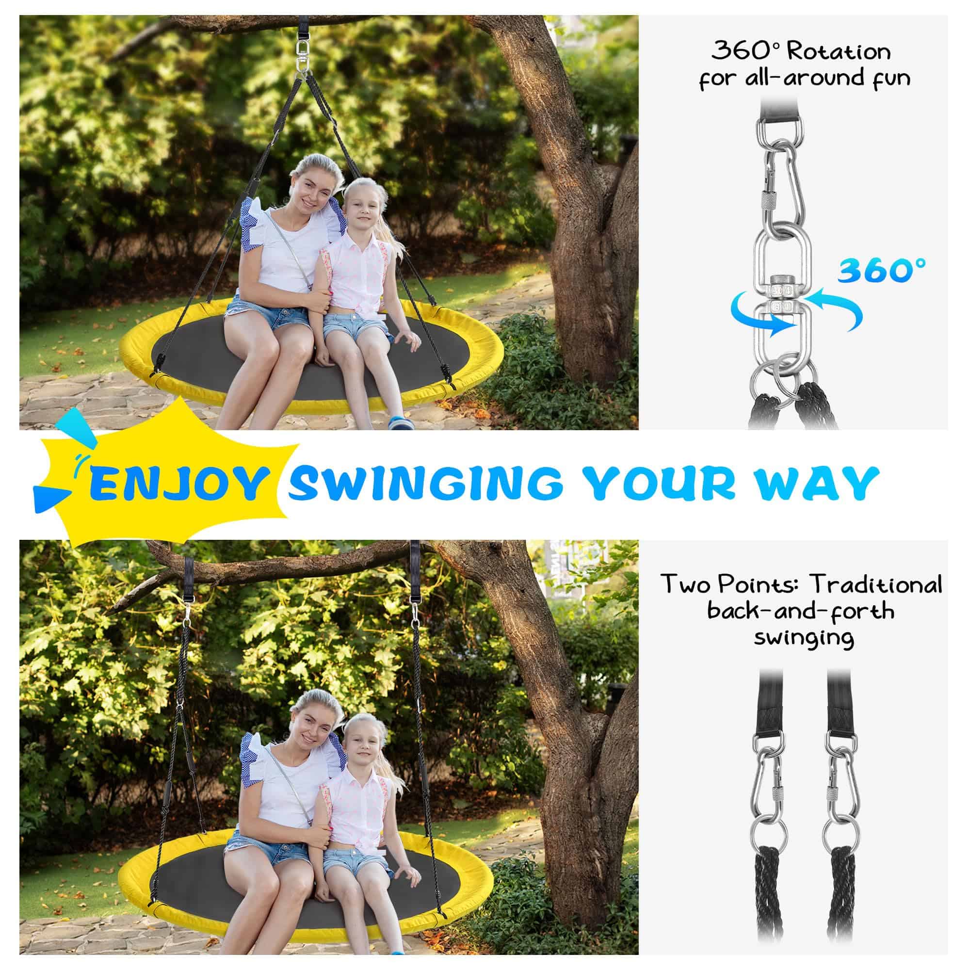 Columpio de Platillo LittleLogiQ para Adultos y Niños, 60 - Imagen 6