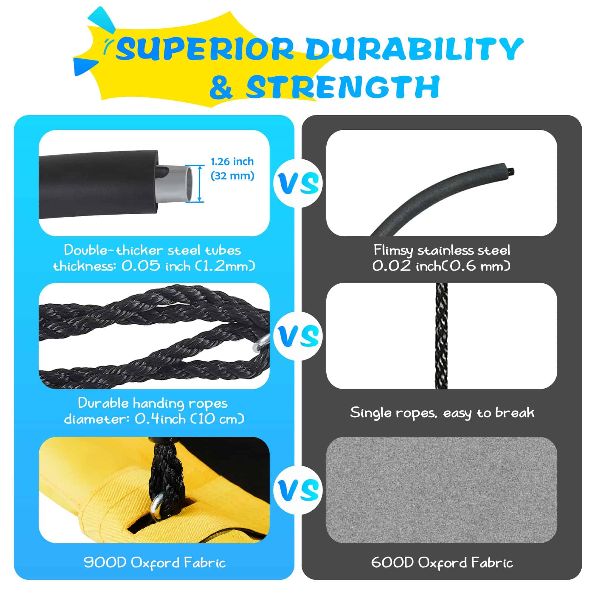 Columpio de Platillo LittleLogiQ para Adultos y Niños, 60 - Imagen 5