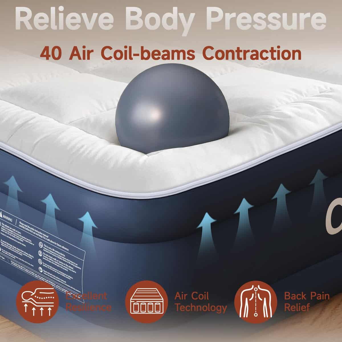 Colchón de Aire CHERIMOR Queen con Bomba Incorporada y - Imagen 5