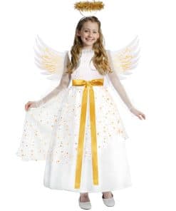 Disfraz de ángel para Halloween para niñas, vestido de