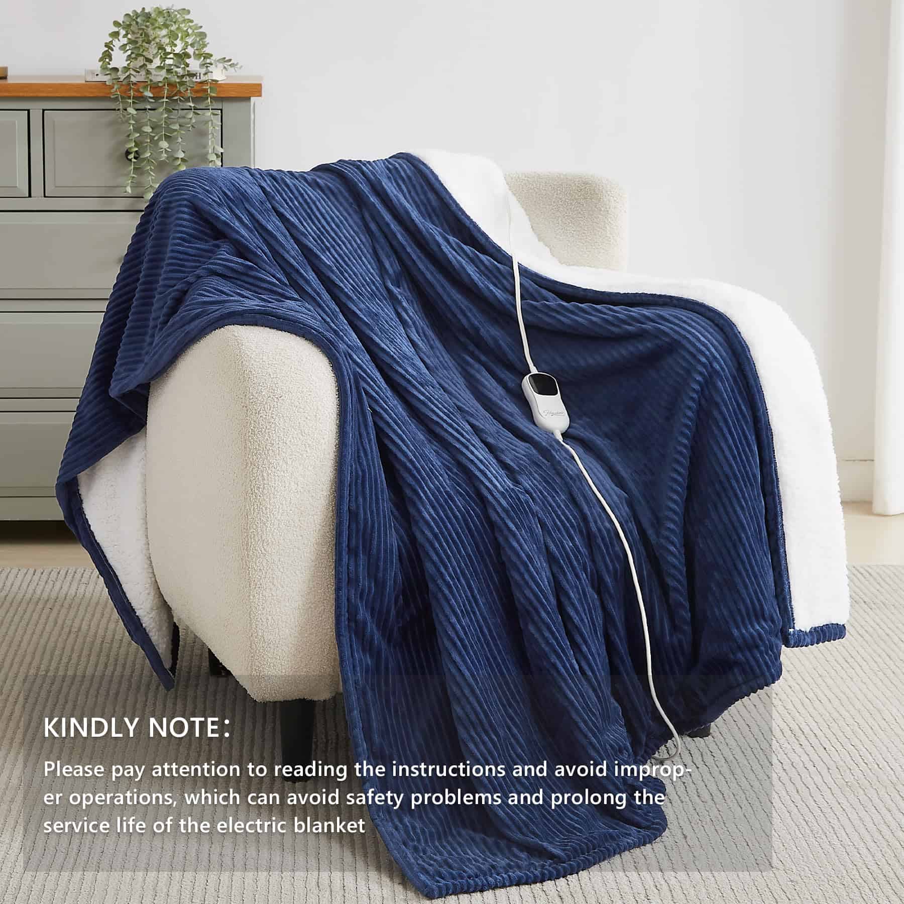 Manta Eléctrica Homemate - 50"x60" Manta Calefactora con - Imagen 8