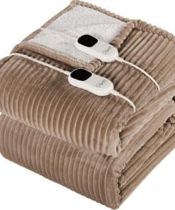 Cobertor Eléctrico Homemate Tamaño Queen - -Beige (Rayado)