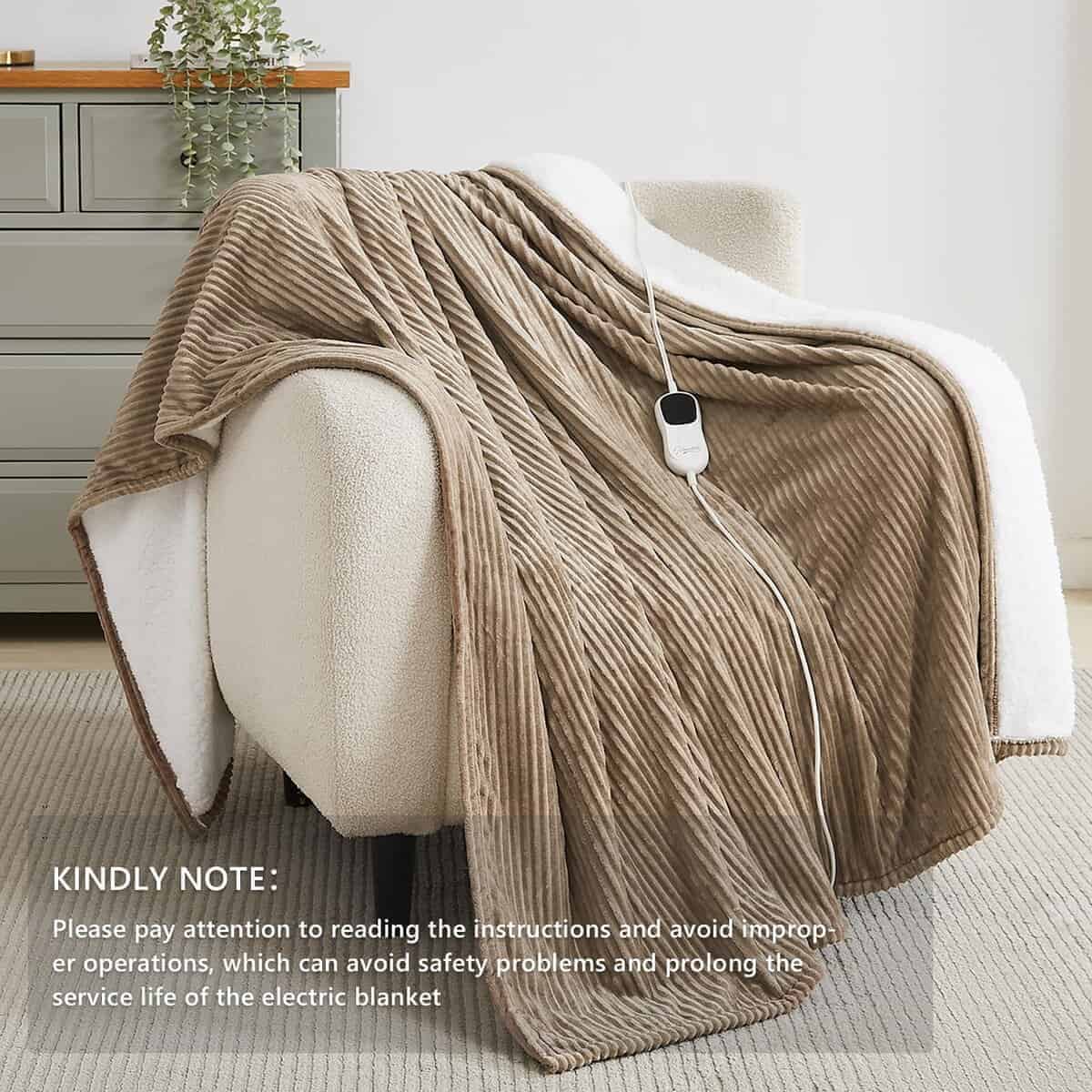 Cobija Eléctrica Homemate Tamaño King - 100"x90" Cobija - Imagen 8