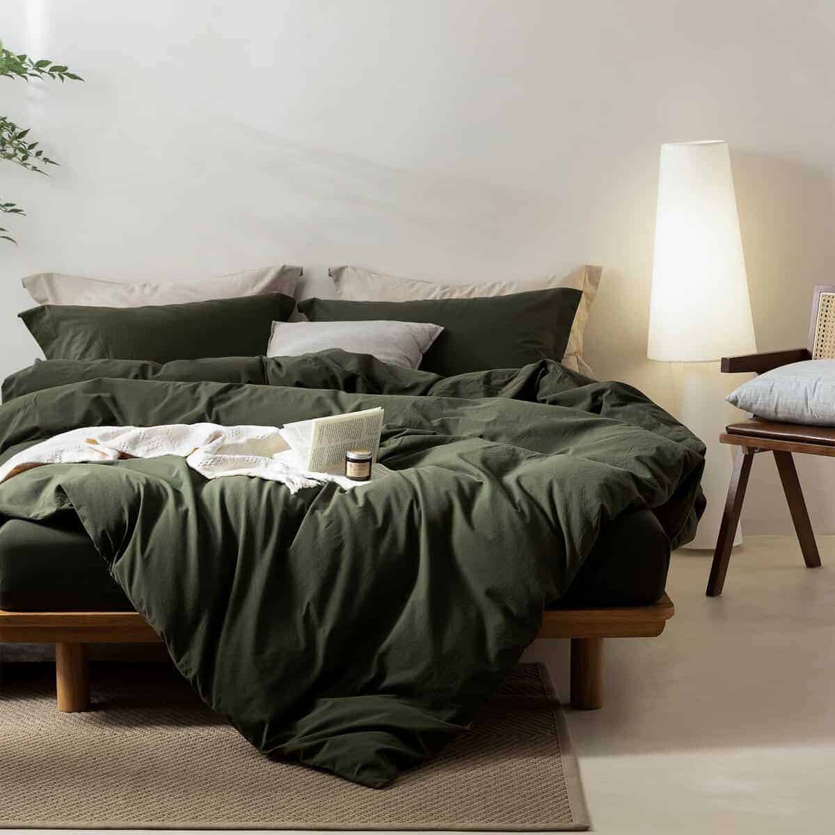 Funda de Edredón de Tela de Lino tamaño King, 100% Algodón - Imagen 4