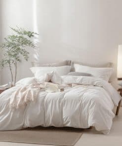 Duvet Cover Super Queen Size BDEAR, 100% Algodón Lavado,