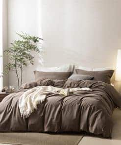 Funda de Edredón BDEAR de Tela de Lino Cal King Size, 100%