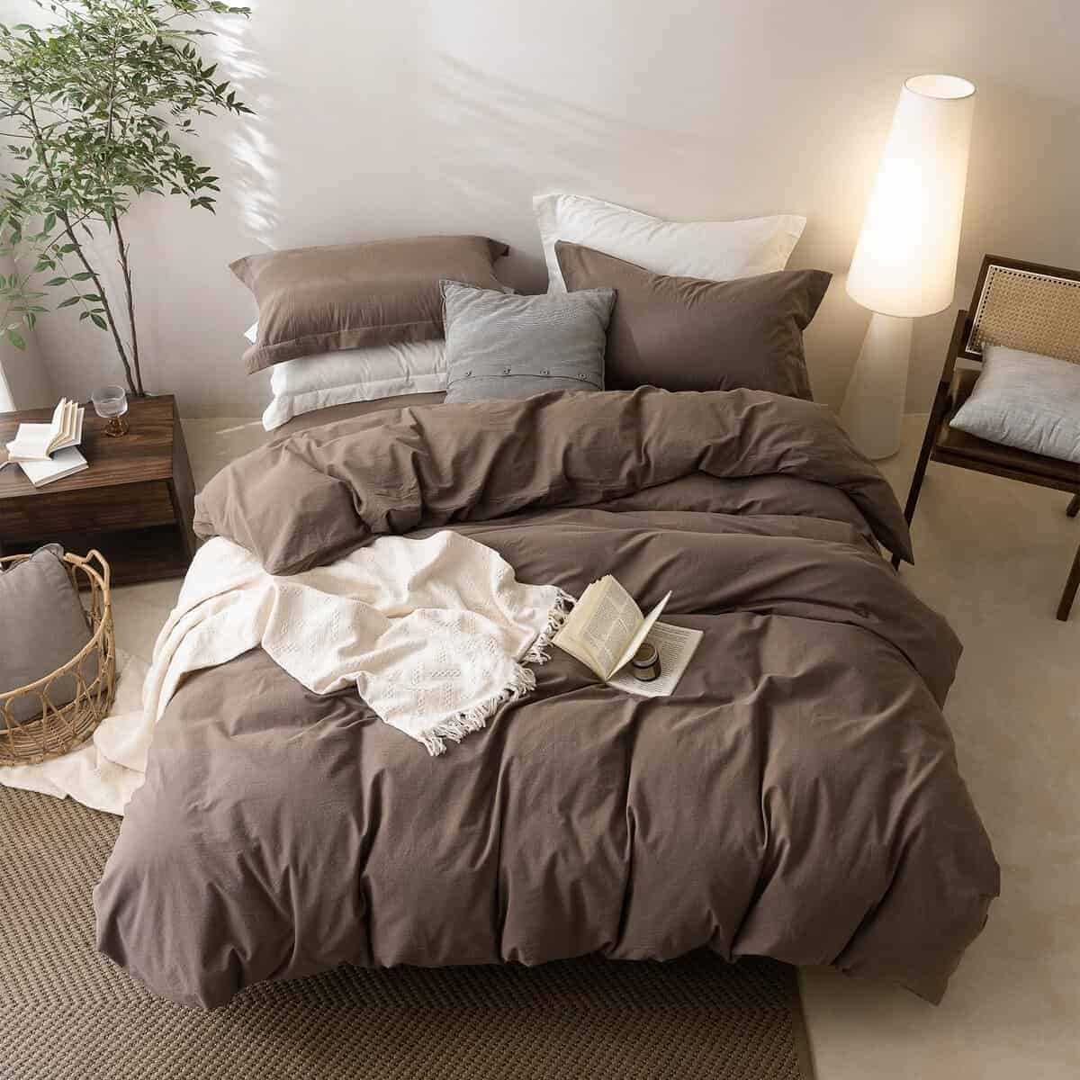 Funda de Edredón BDEAR de Tela de Lino Cal King Size, 100% - Imagen 5