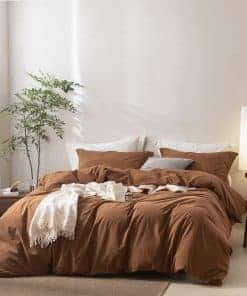 Funda de Edredón BDEAR King Size, 100% Algodón Lavado