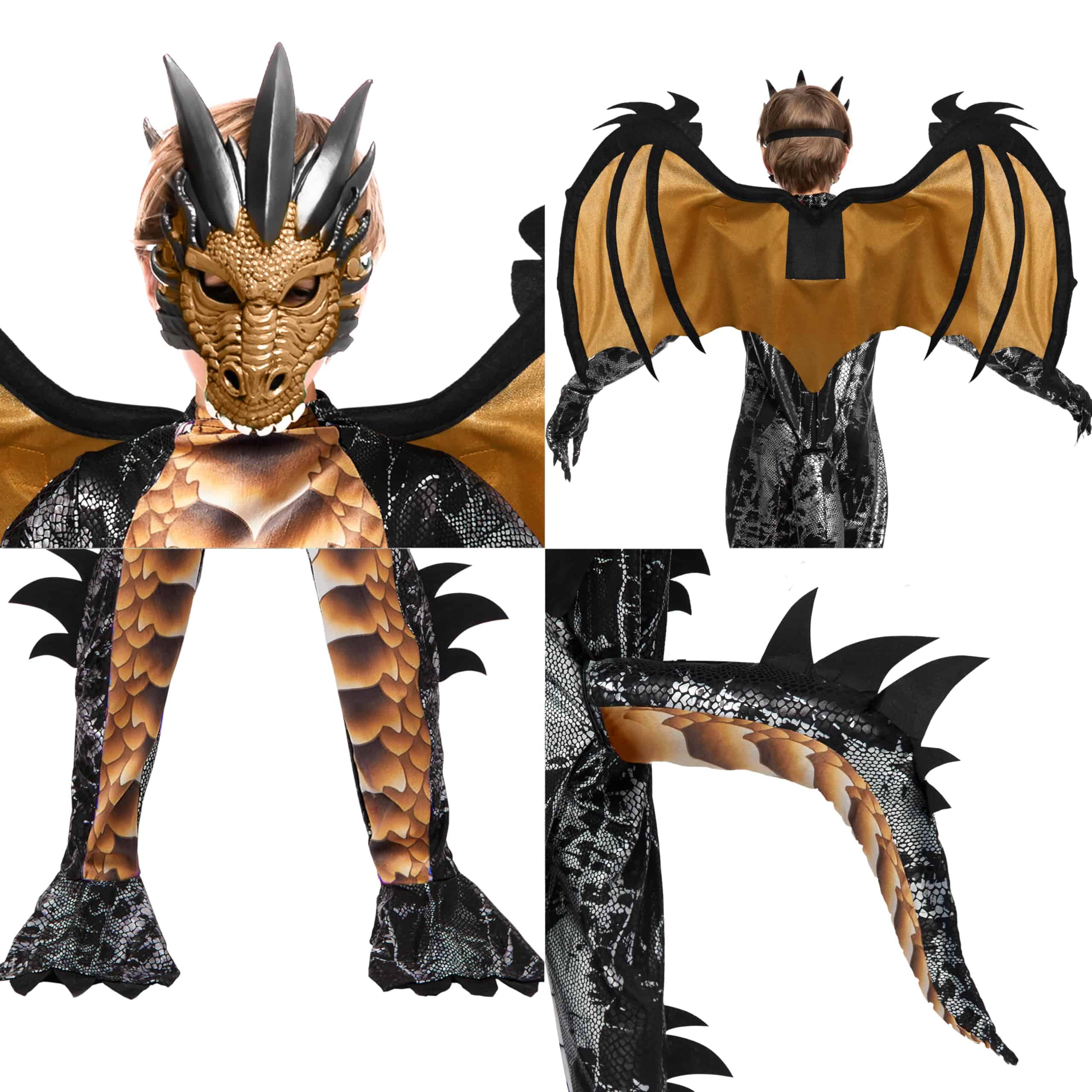 Disfraz de Dragón de Oro para Niños de Halloween de - Imagen 5