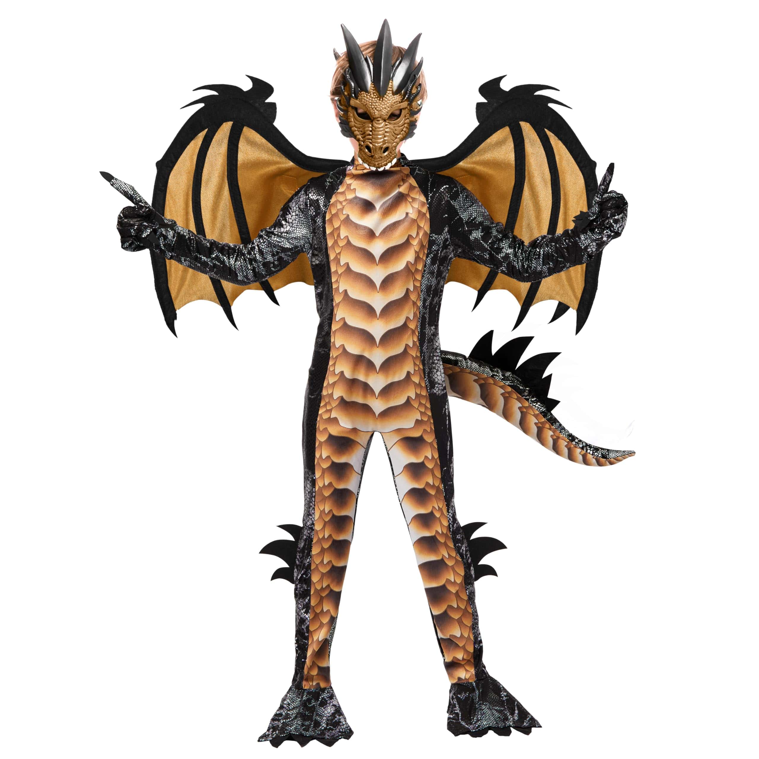 Disfraz de Dragón de Oro para Niños de Halloween de