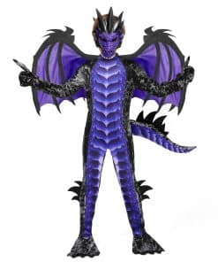 Disfraz de Dragón Morado para Niños en -Morado