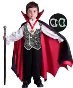 Disfraz de Vampiro Gótico Gris de Lujo para Niños, Set