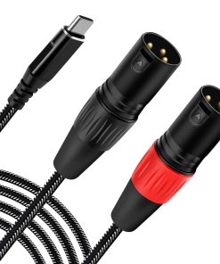 Cable de Audio USB C a Dos Machos XLR, 6.6FT Cable de