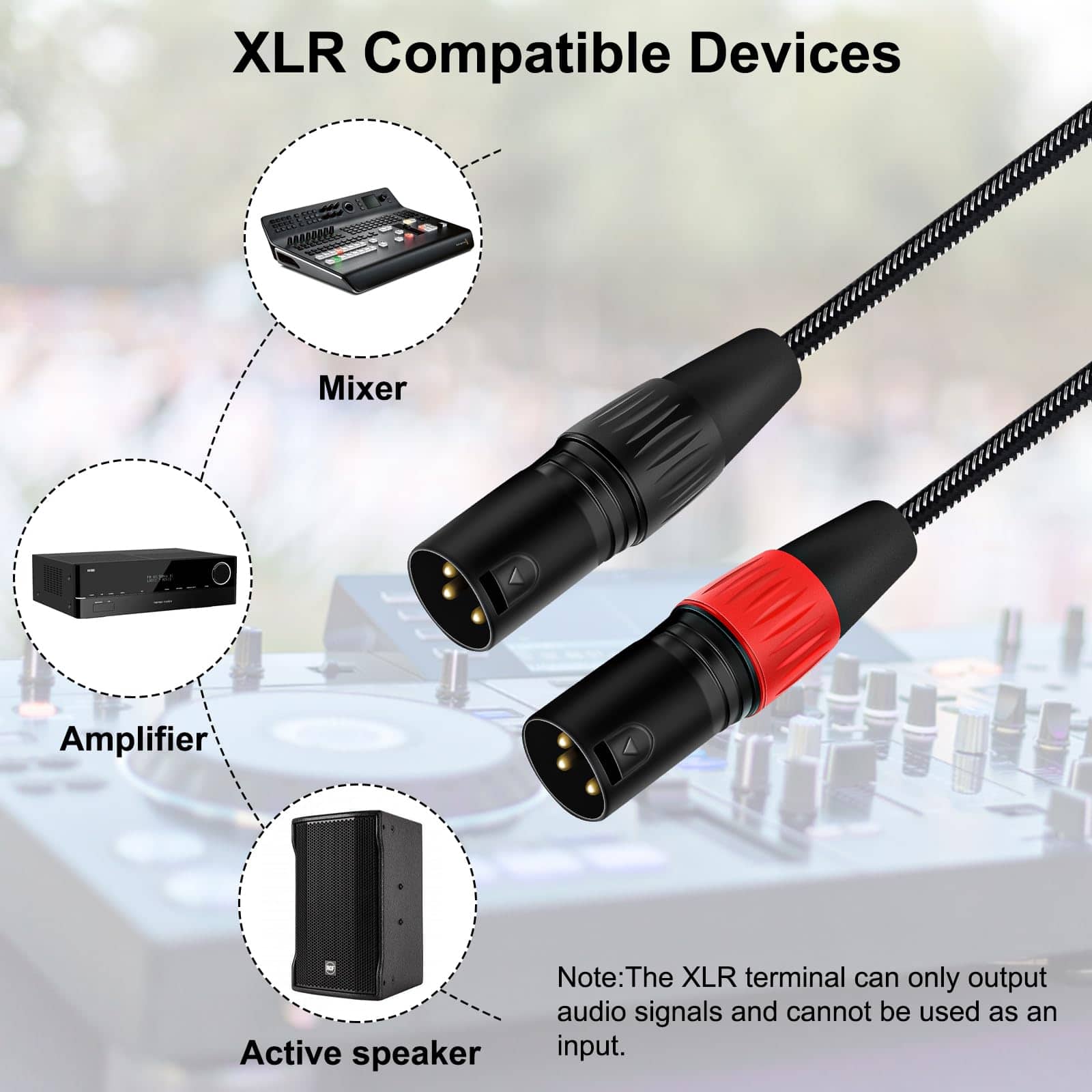 Cable de Audio USB C a Dos Machos XLR, 6.6FT Cable de - Imagen 6