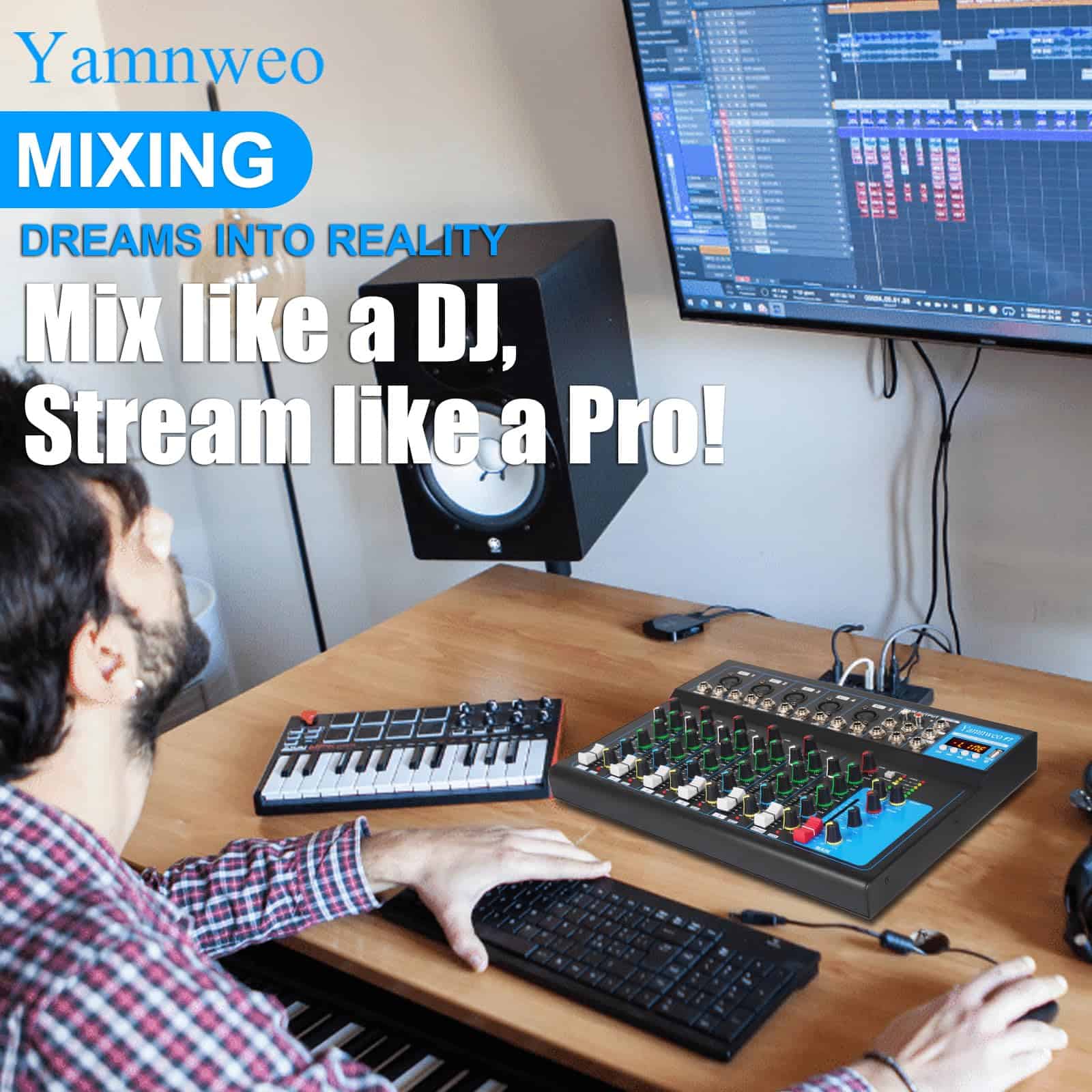 Mixer Profesional Yamnweo GH7 (7 Canales) para DJ de - Imagen 10