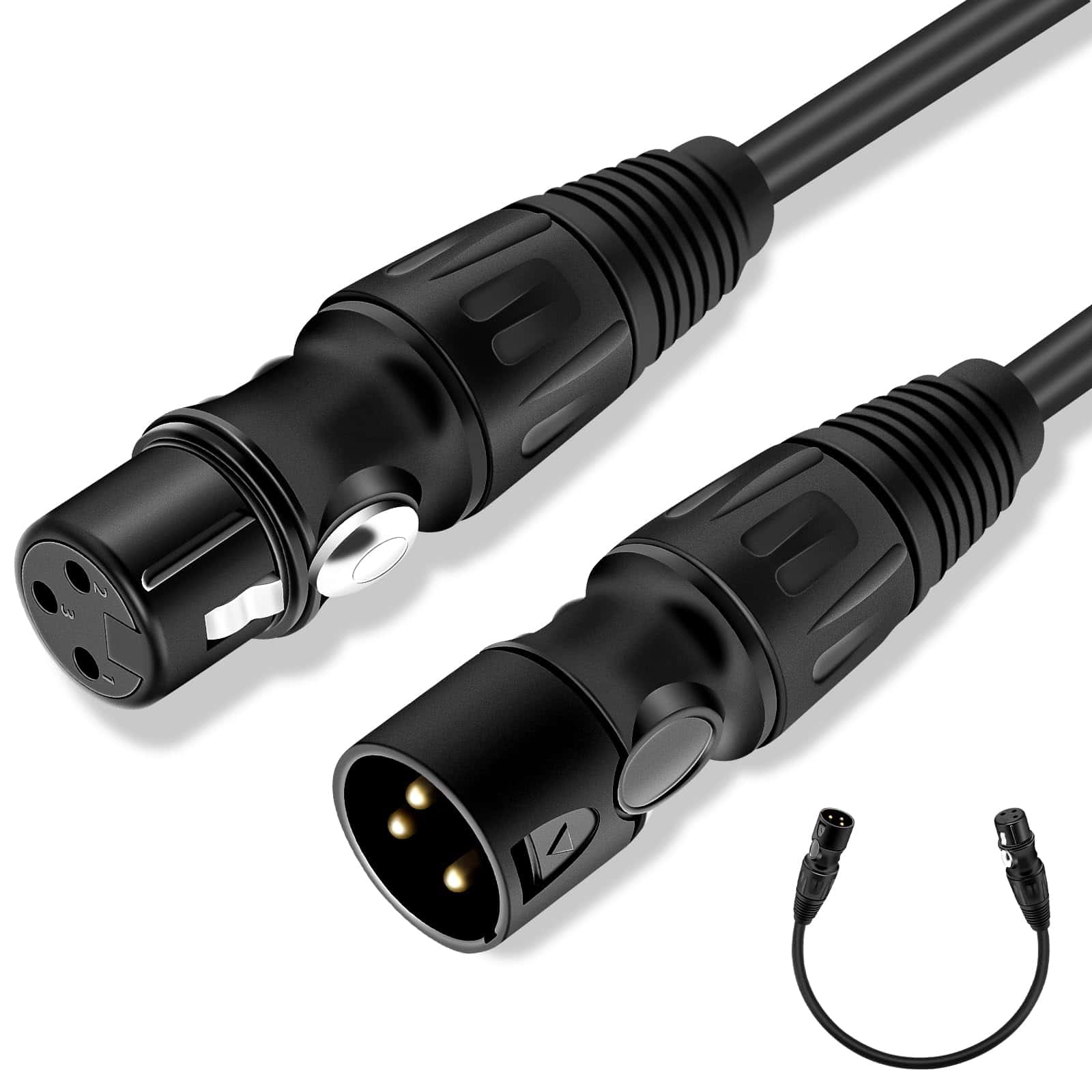Cable XLR Anewbig, Cable de Micrófono de 25 pies, Cable XLR - Imagen 3