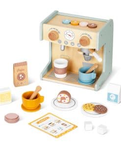 Oook 2 en 1 Juguete Cafetera, Cafetera de Madera para