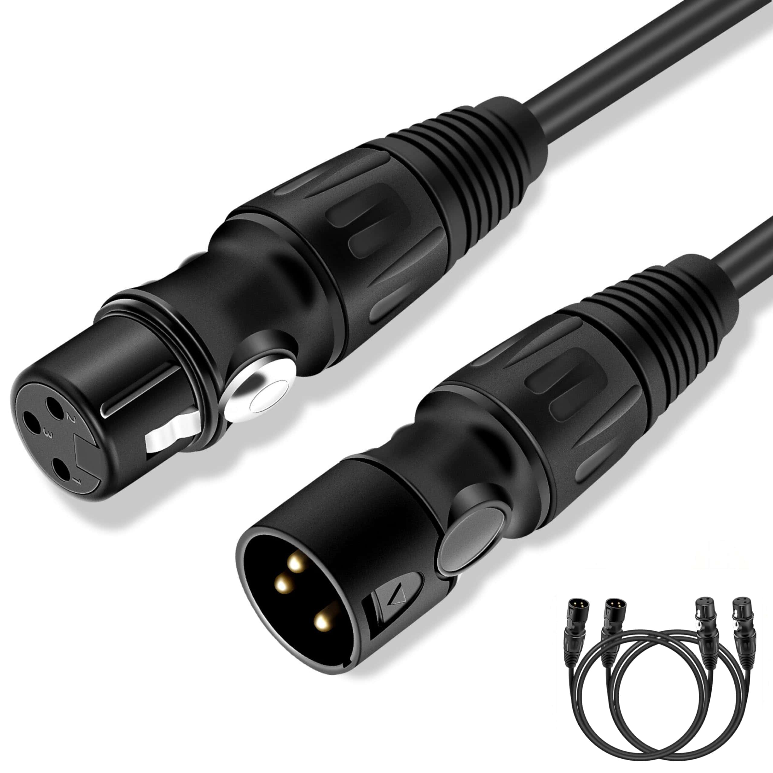 Cables XLR Anewbig, Paquete de 2 Cables para Micrófono de