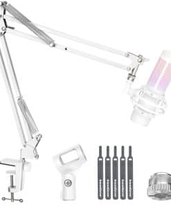 Soporte de brazo de micrófono InnoGear -Blanco