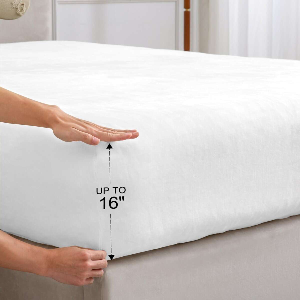 Juego de sábanas BEDELITE Queen Size Bright White - Suaves - Imagen 5