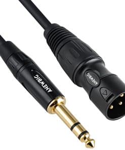 Cable Anewbig 1/4 a XLR, cables de 6.35 mm TRS a XLR macho,