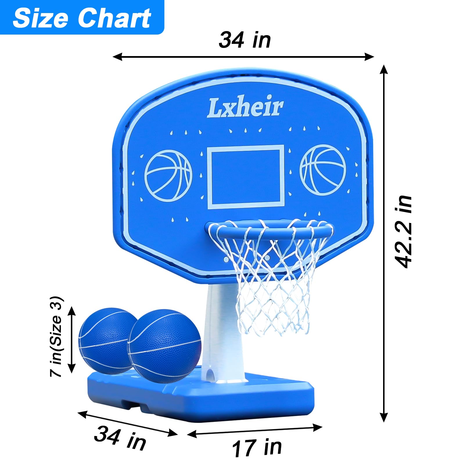 Canasta de Baloncesto para Piscina Lxheir Poolside, Base - Imagen 8
