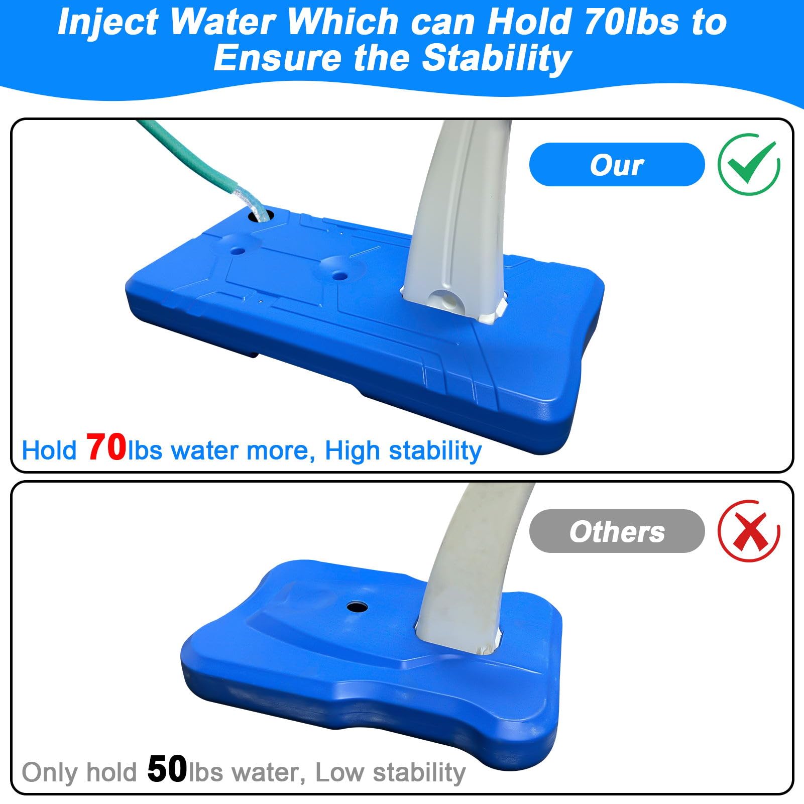 Canasta de Baloncesto para Piscina Lxheir Poolside, Base - Imagen 3