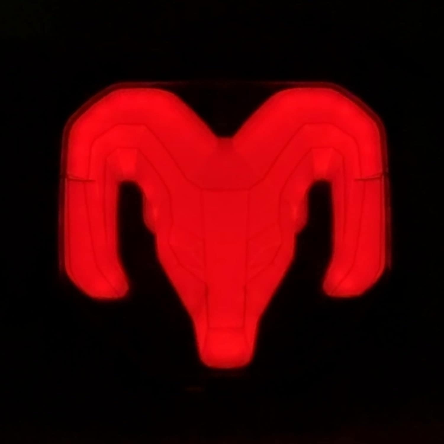 Emblema de parrilla iluminado para Dodge Ram 2019-23, negro - Imagen 3